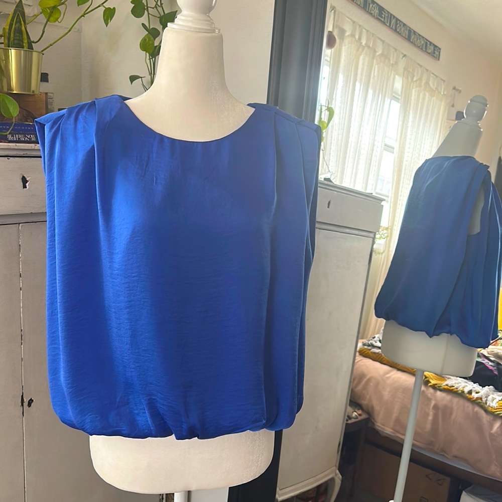 NWT DO+BE Blue Blouse